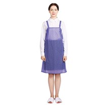 웰프런 우레탄 방수앞치마 유니도트 소, 반투명 퍼플, 1개