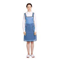 웰프런 메쉬 방수앞치마 H형 소, 스카이블루, 1개