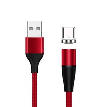 디씨네트워크 마그네틱 C타입 자석 고속충전 케이블 4세대 1m + 커넥터, 레드, 1세트