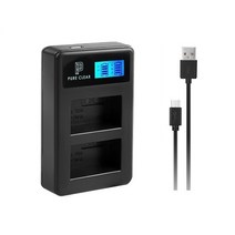 퓨어클리어 리코 DB-100 LCD 듀얼 USB 카메라 충전기, JND-PURECLEAR-TWO