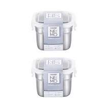 스텐락 네모 밀폐용기 정사각 5호 530ml, 2개, 단품
