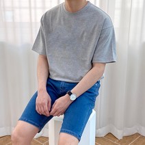 오티디 남녀공용 오버핏 무지 반팔 티셔츠