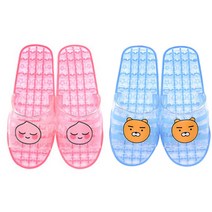 릴팡 성인용 카카오프렌즈 PVC욕실화 라이언 + 어피치, 1세트