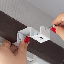 안뚫어고리 커튼 브라켓, 버전1(화이트), 2개