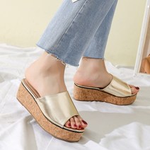 라블 여성 통굽 슬리퍼 6cm