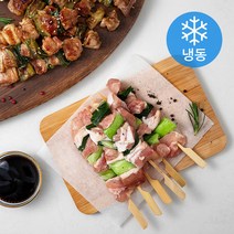 플레잇 국내산 파닭꼬치 50g x 12p   숯불데리양념소스 150g 세트 (냉동), 1세트
