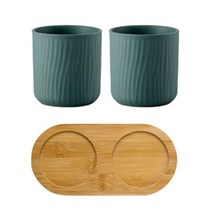 마켓피오 양치컵 도자기세트, 타입6, 1세트