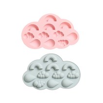 유앤미 실리콘 수제 아이스크림 몰드 BG004 2종 세트, 젤리사탕(핑크, 블루), 1세트