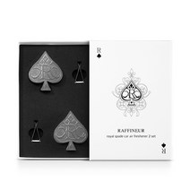 라피네르 로얄 스페이드 스톤형 차량용 방향제 블랙체리썸 본품 샤이닝실버 2p 세트, 1세트