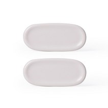 보울보울 레트로라인 수저받침, 밀크화이트, 2개