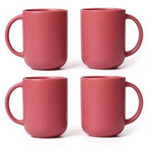 보울보울 레트로라인 핸들머그 370ml, 로제핑크, 4개