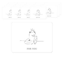 더스페셜 메세지카드 + 봉투 세트, 6 FOR YOU 고양이, 20세트