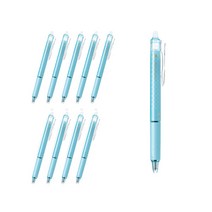 파이롯트 프릭션 노크 디자인볼펜 LFBK-23EF, 소프트블루 + 블랙심, 10개