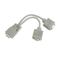 Comms LCD PDP TV아웃 일반 Y형 RGB 모니터 동시 분배 영상 출력 2포트 케이블, 1개, 20cm