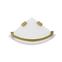 코코스 강화유리 화장실 코너 선반, 화이트 + 골드, 1개