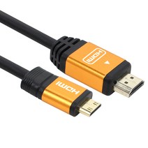 저스트링크 MINI HDMI 메탈 케이블 JUSTLINK-MINI-H2 골드, 1개, 2m