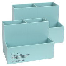 사각 3구 다용도 정리함 2p, 블루