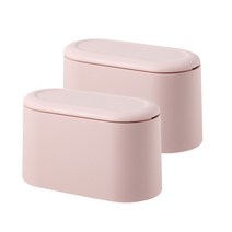 슬림 원터치 인테리어 미니 휴지통, 핑크, 2개