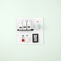 인테리어 타공판 엣지 대형 500 x 500 mm, 1개, 화이트