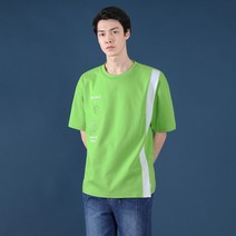 리버클래시 남성용 블럭 포인트 블럭 2분의1 반팔 티셔츠 LGS41467