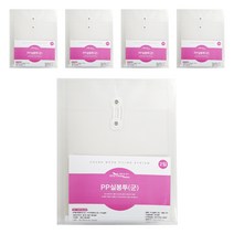에코청운 비접착형 PP 실 서류봉투 2p, A4, 5개