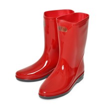 보생 논슬립 여자 장화, 적색, 235