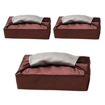 통샵 실크 겹 보자기 110 x 110 cm, 브라운 + 아이보리(106), 3개