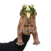 한사토이 트리케라톱스 손인형, 33cm, BROWN + GREEN