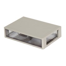 하라데코 와이드 멀티 책상 정리함 1단, 그레이, 1개