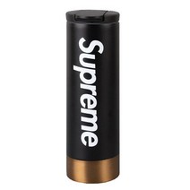 Supreme 슬림골드 보온보냉 텀블러, 500ml, 블랙