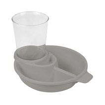 마이리브앳홈 멀티 플레이트 디저트 접시 세트, 그레이, 1세트