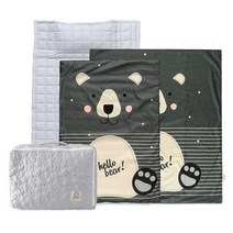 아이자리 키즈케어 어린이집 낮잠이불 풀세트 일체형 + 여름이불 + 방수가방, 헬로베어