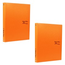 에코청운 노블 가죽 악보화일 30매 A4, 주황, 2개