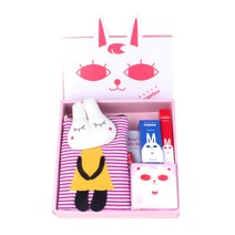 레시피박스 해피박스 어린이 메이크업 5종 세트, 가방(랜덤) + 어린이 마스크팩 2p + 매니큐어 로얄펄블루 + 립크레용 + 데일리 썬쿠션, 1세트