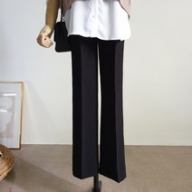 여성용 세미 부츠컷 스판 슬랙스