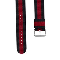 아이엠판다 갤럭시 프론티어/기어S3/워치3/워치4클래식 22mm 나토밴드 스트랩 (45/46mm 호환 가능), 블랙앤레드, 1개