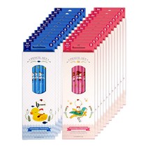 아이비스 프랭키 육각 연필 B 핑크 12p + 블루 12p 세트 FR10296, 혼합색상, 1세트