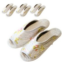 더고운매 여름용 퀼트 실내화 4p, 로즈