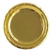 파티팡 메탈릭 일회용 파티 접시 23cm 골드, 10개입, 3개