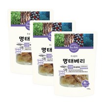 후코홀릭 강아지 건조 간식 100g, 명태 + 베리 혼합맛, 3개