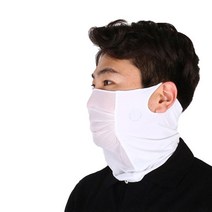 테크스킨 UV차단 남여공용 귀걸이 쿨매쉬 마스크, 화이트