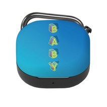 누아트 버즈라이브/버즈프로/버즈2 디자인 하드케이스, 팝아트 베이비 폰트