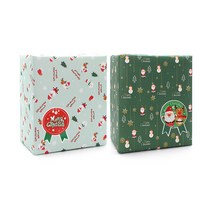 산타포장지 20p + 스티커 20p, 랜덤발송, 1세트