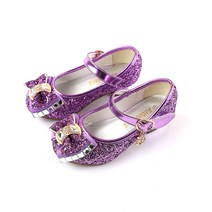 루루슈 여아용 사각보석리본 굽 구두