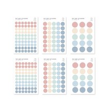 도트 스티커 3종 세트, 레인보우, 2세트