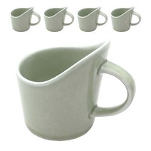 달소금 예쁜 도자기 파스텔 종이컵 홀더 5p, 라이트그린