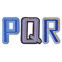 패션포인트 자수 와펜 알파벳테두리 3종 세트 중, P, Q, R, 1세트