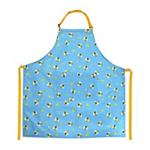 더해피 성인용 패턴 방수 앞치마 버클 목끈형 대, 10 꿀벌 스카이, 1개