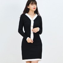 페이퍼먼츠 골드 버튼 배색 아가일 체크 가디건 + 스커트 투피스 세트 12944