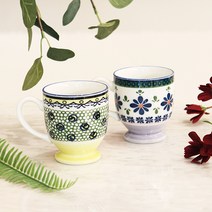 폴라브 굽머그 2종 세트, 클로버, 멜론, 1세트